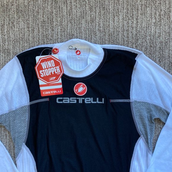 New Men's XS Castelli Flanders Windstopper Cycling Long Sleeve Base Layer Shirt - Picture 2 of 5